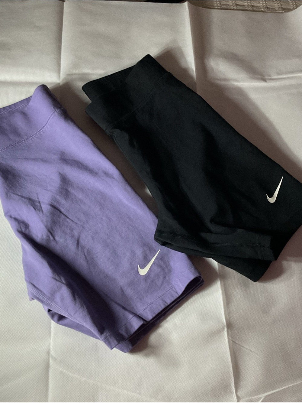 Nike Women’s Dri-FIT Bike Shorts - Black & Lavender
